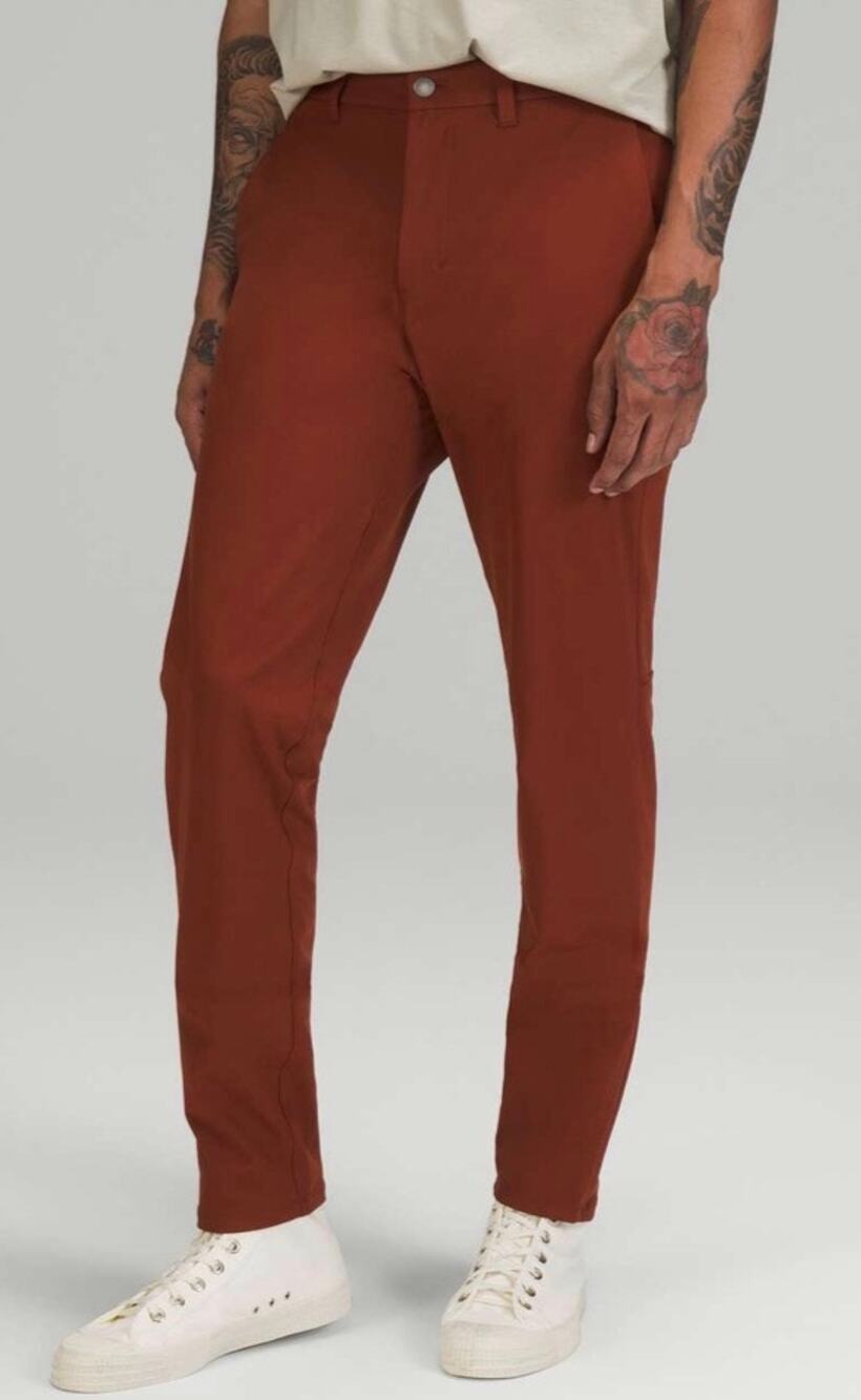Lululemon Commission Pant Slim 30" Warpstreme Date Brown  Stretch Preppy Sz 31